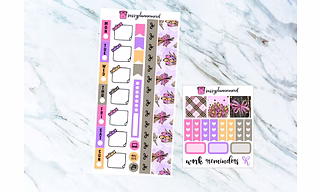 Floral Girl Hobo Weeks Sticker kit