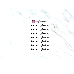 Glam up | Clear Stickers