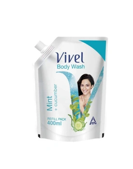 Vivel Body Wash, Mint and Cucumber, 400ml