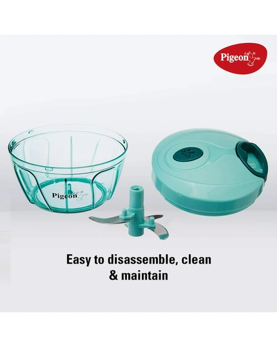 Pigeon by Stovekraft New Handy Mini Plastic Chopper with 3 Blades, Green Brand: Pigeon-GREEN-4
