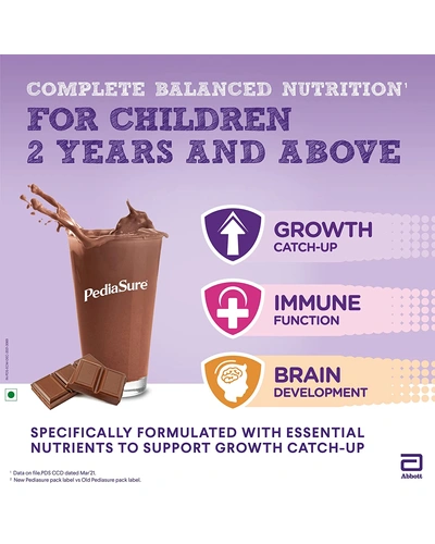 PediaSure Complete Balanced Nutritional Supplement to Help Kids Grow - 1 kg (Chocolate) Box-CHOCOLATE-2