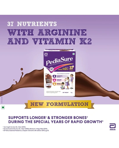 PediaSure Complete Balanced Nutritional Supplement to Help Kids Grow - 1 kg (Chocolate) Box-CHOCOLATE-3