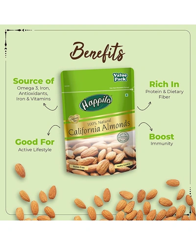 Happilo 100% Natural Premium California Almonds-500grams-2