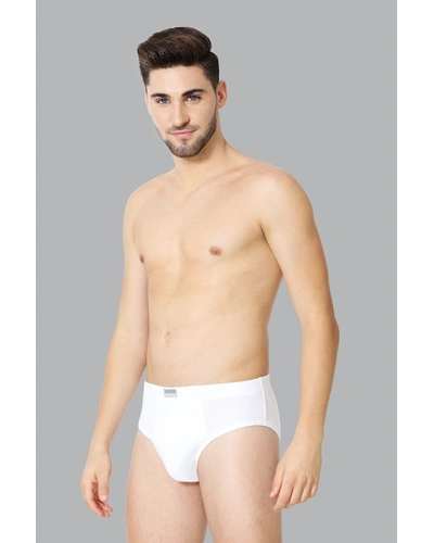 Brief/Underwear Mens Antibacterial Pack of 3-White-3