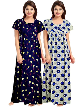 Maternity Nighty Cotton Floral Print (Pack of 2)
