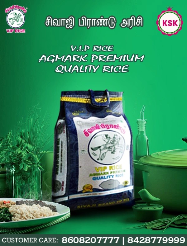 Premium KSK SIVAJI Boiled Rice - Sona Masuri (26kg)-5-7