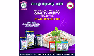 Premium KSK SIVAJI Boiled Rice - Sona Masuri (26kg)