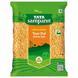 tata sampann unpolished toor dal (arhar dal), 500g