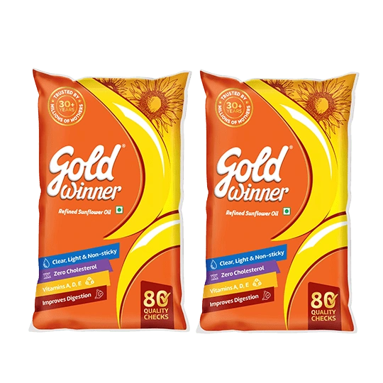 Gold Winner Essentials Bundle - Sunflower Oil, Dal Combo, Coconut Oil, and Lamp Oil-2