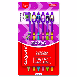 colgate zigzag deepclean soft toothbrush 6 pcs