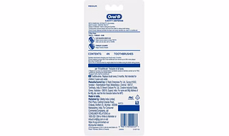 Oral-B Cavity Defence Soft Toothbrush Pack of 4 - Superior Cleaning and Gentle Care