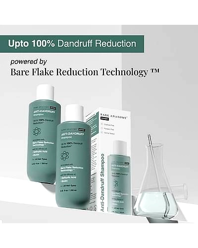 Bare Anatomy Anti Dandruff Unisex Shampoo &amp; Fiama Di Willis Purple Bar Soap Combo Pack-1