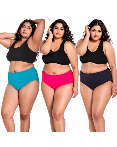 Knisty Cotton Stretchable Cotton Hipster Panties for Women - Pack of 6-Kcshp6nos