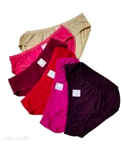 Knisty Cotton Stretchable Cotton Hipster Panties for Women - Pack of 6-M-L-XL-4