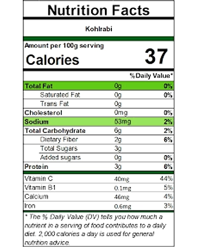 Fresh Kohlrabi / Noo kal 500gm - Nutritious Stem Vegetable-1