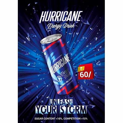 budweiser hurricane energy drink 250ml