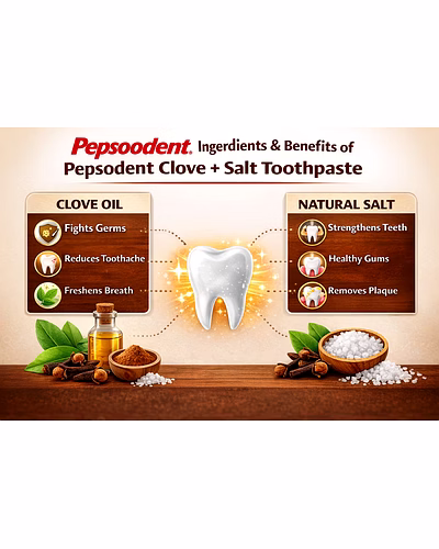 Pepsodent Clove Oil and Salt Toothpaste 100 gm - Advanced Oral Care-1