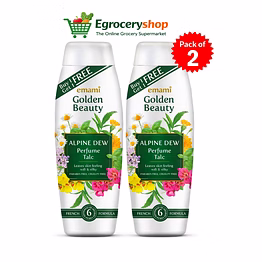 emami golden beauty alpine dew perfume talc 100g bogo offer
