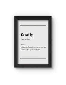 Family Poster (Wood, A4)