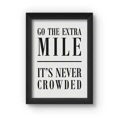 Go The Extra Mile Poster (Wood, A4)-A021