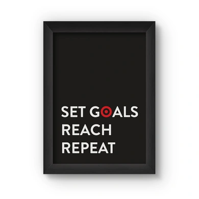 Set Goals Poster (Wood, A4)-A047