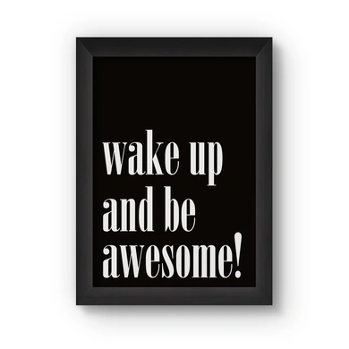 Be Awesome Poster (Wood, A4)-A055