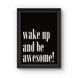 Be Awesome Poster (Wood, A4)-A055-sm