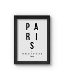 Paris Poster (Wood, A4)