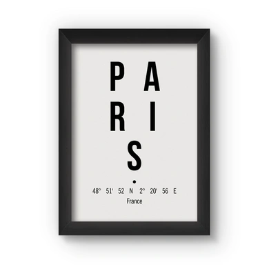 Paris Poster (Wood, A4)-A073