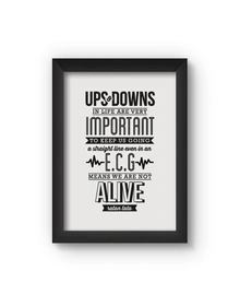 Ups & Down Poster (Wood, A4)