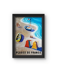 France Vintage Poster (Wood, A4)