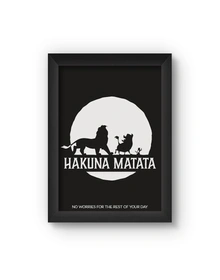 Hakuna Matata Poster (Wood, A4)