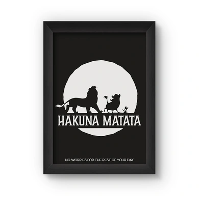 Hakuna Matata Poster (Wood, A4)-A041