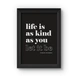 Life Is Poster (Wood, A4)-A046-sm