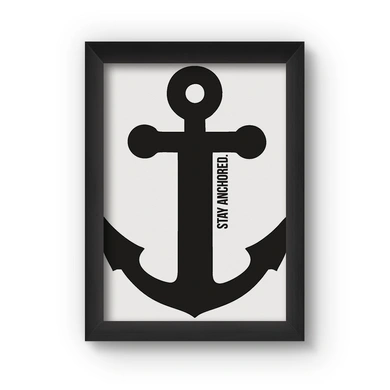 Stay Anchored Poster (Wood, A4)-A048