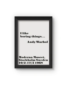 I Like Boring Things Poster (Wood, A4)