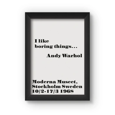 I Like Boring Things Poster (Wood, A4)-A031