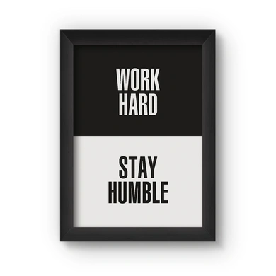 Work Hard Poster (Wood, A4)-A013