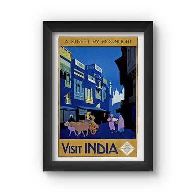 India Vintage Poster (Wood, A4)-A079