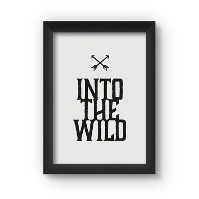 Into The Wild Poster (Wood, A4)-A009