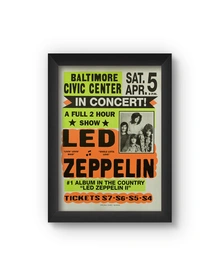Zeppelin Vintage Poster (Wood, A4)