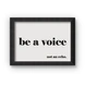 Be A Voice Poster (Wood, A4)-A029-sm