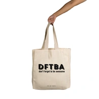 Don't Forget Tote - Cotton Canvas, Size - 15 x 15 x 4 Inches(LxBxH)