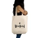 Weekend Tote - Cotton Canvas, Size - 15 x 15 x 4 Inches(LxBxH)-Off White-2-sm