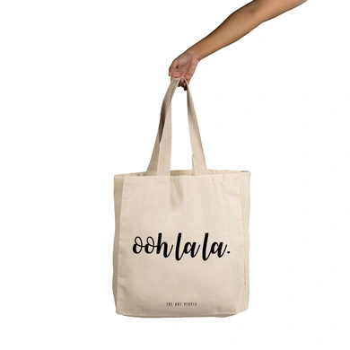 Oohlala Tote - Cotton Canvas, Size - 15 x 15 x 4 Inches(LxBxH)-B073