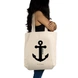 Stay Anchord  Tote - Cotton Canvas, Size - 15 x 15 x 4 Inches(LxBxH)-Off White-2-sm