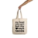 My Head Says Gym Tote  - Cotton Canvas, Size - 15 x 15 x 4 Inches(LxBxH))-B002-sm