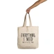 Everything I Need Tote - Cotton Canvas, Size - 15 x 15 x 4 Inches(LxBxH)-B062-sm