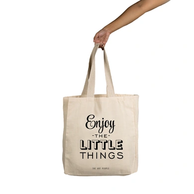 Little Things Tote - Cotton Canvas, Size - 15 x 15 x 4 Inches(LxBxH)-B111
