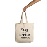 Little Things Tote - Cotton Canvas, Size - 15 x 15 x 4 Inches(LxBxH)